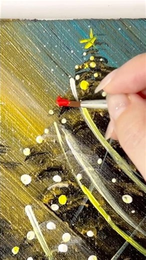 The Easiest Way to Paint Christmas Art | Beginner Acrylic Tutorial