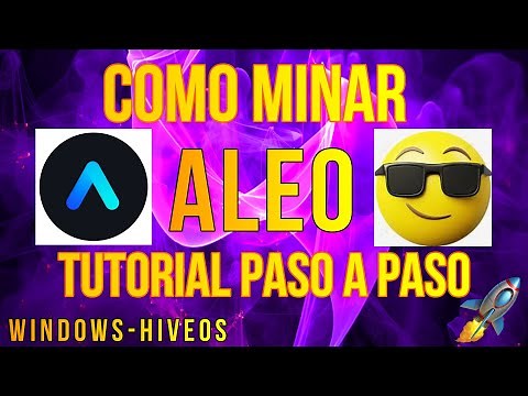 COMO MINAR ALEO - TUTORIAL PASO A PASO - WINDOWS Y HIVEOS - MODO BAJO CONSUMO