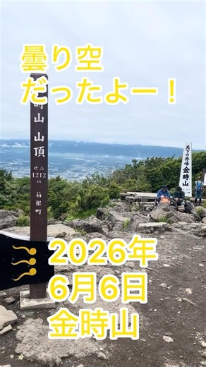 高曇りの空だったよー！ #箱根 #絶景 #金時山 #芦ノ湖 #富士山 #shorts