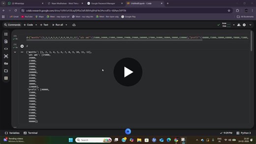 #ai #python #hclguvi #studentdeveloper #techlearning #googlecolab | ramya sai