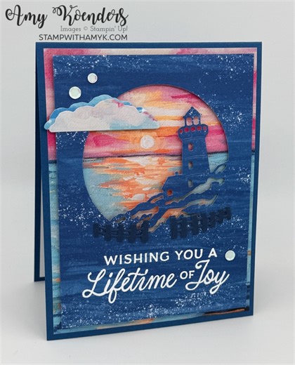 Stampin’ Up! Sunset Coast Anniversary Card With Video Tutorial