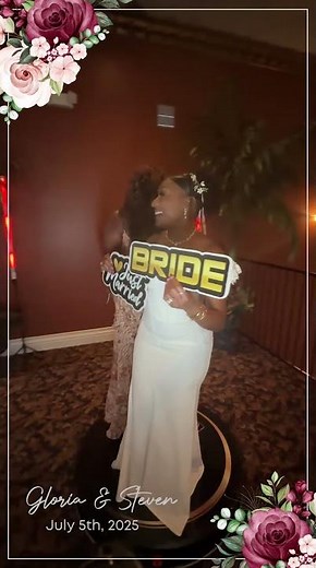 Elegant 360 Photo Booth Experience at Gloria & Steven’s Royal Palm Wedding. New Orleans Event Rental