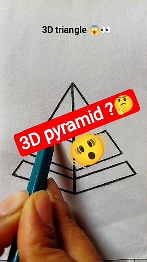 3D Pyramid 😲🤣 #drawing #3d #illusion #ytshorts #shorts #viral #trending #short #art #satisfying