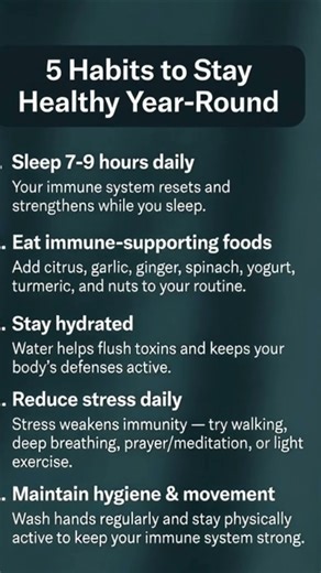 5 Daily Habits Boost Immunity #health #wellness #usa #shorts