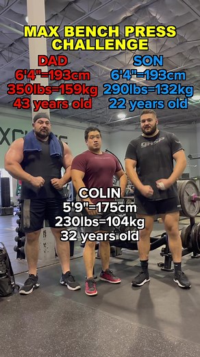 366K views · 9K reactions | Max Bench Press Challenge  | Colin Weng | Facebook