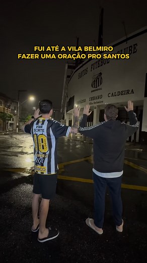 22K views · 2.5K reactions | Colamos 00h na Vila Belmiro e no CT (na chuva) pra fazer uma oração em prol do Peixão, VAMOS PRA CIMA! #santosfc #futebol #futebolbrasileiro | Pedro Ledo | Facebook