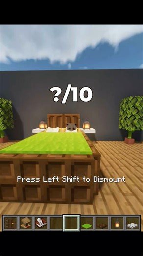 Minecraft realistic bed 🛌 🥶😎🤯 #minecraft #build #tutorial