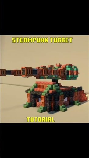 STEAMPUNK TURRET TUTORIAL for Minecraft #minecraft