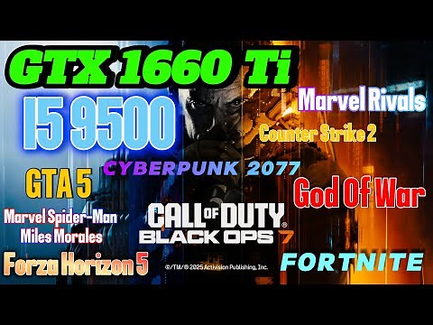 i5 9500 + GTX 1660 Ti 10 Game Benchmark