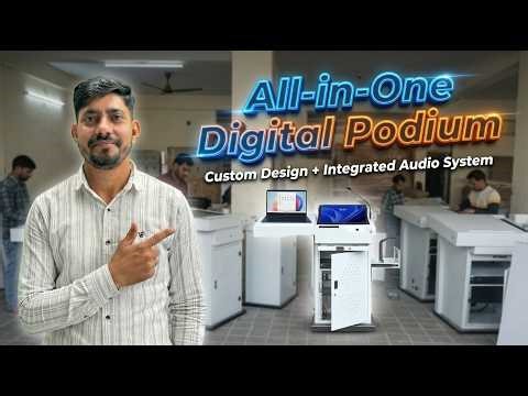 Digital Podium Manufactured In-House | Custom Smart Podium with Audio | Made in India #digitalpodium
