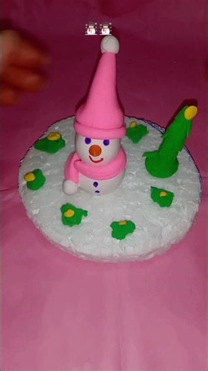 Diy Clay Snowman☃️ ❄||clay art ideas 💡#shorts#snowman #youtubeshorts#snow #viralvideo#viral#clayart