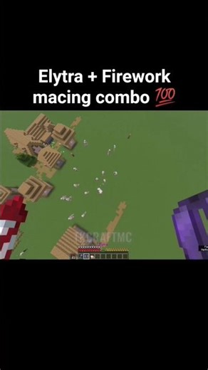 Practicing Elytra Macing Part_1 💯 #minecraft