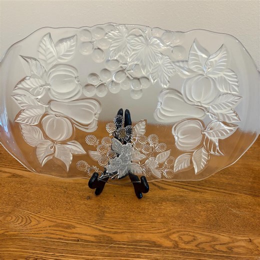 Mikasa Crystal Serving Tray - Etsy