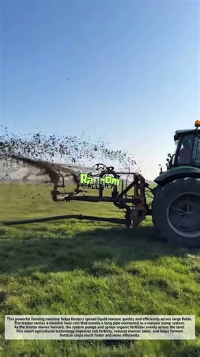Amazing Tractor Manure Spreader Machine in Action | Smart Farming Technology