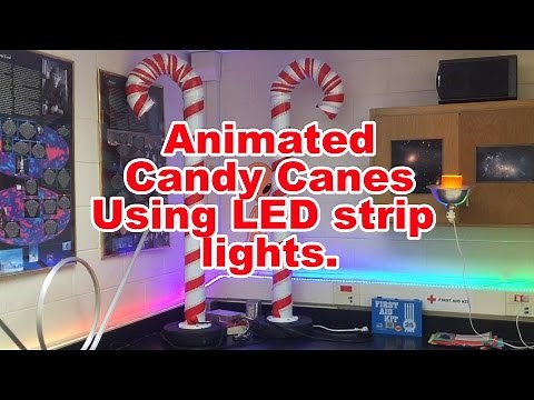 DIY Animated LED Candy Canes