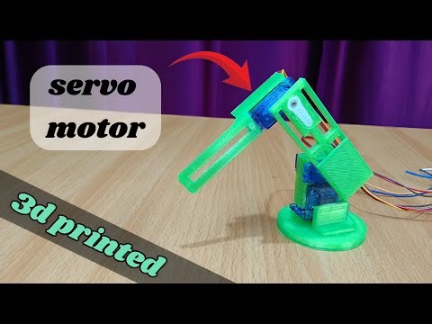 Mini 3 axis servo arm || full video || ‪@Praveen_D_N‬