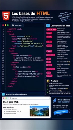 Les bases du HTML pour débutants 💻 | Apprendre HTML facilement