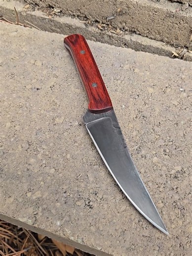 Here is my short video of me finishing a knife from a small thread tap. Full video is up on my YouTube channel #fyp #handmade #custom #forged #knife