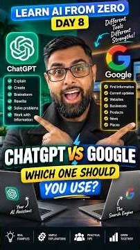 ChatGPT vs Google: Which One Should You Use? #Shorts #chatgpt #ai #google #aitutorial