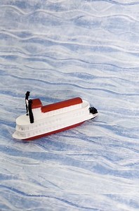 Miniature Riverboat, Plastic Model, Cupcake Cake Topper, Figure, Fairy Beach Garden Accessories, Diorama Terrarium, River Boat, Craft Supply - Etsy
