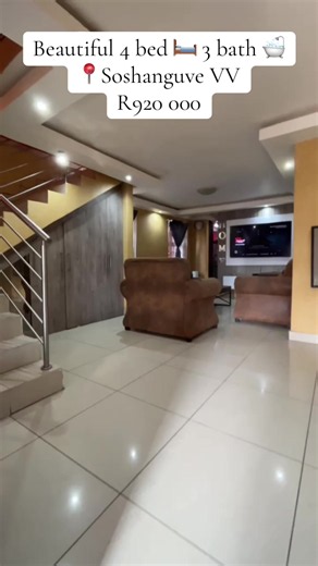 4-BEDROOM DOUBLE-STOREY HOME Location: Soshanguve VV Erf: 200sqm Floor:152sqm Rates: R450 Ground Floor: - Kitchen (fitted) - Spacious lounge - Open plan dining area - 2 Bedroom (fitted) - Separate bath and toilet 1st Floor: - 2 bedrooms (main with en-suite) - Separate bath and toilet - ⁠Dinning area - ⁠Study area with balcony Extra Features: Air conditioner (main bedroom) Tiled Paved Walled with lockable gates Carport for 2 cars Amenities: Education: - Acudeo - Curro Academy - Shalom primary sch