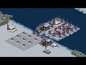 Red Alert 2 | Yuri's Revenge | 7 vs 1 - A long Way to the enemy - Extra hard AI
