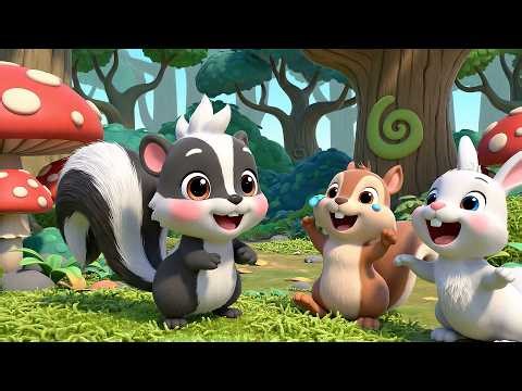 Baby Skunk Says Pfft Pfft Poo | Fun Nursery Rhymes for Kids | Toddler Songs & Baby Learning