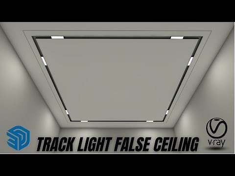 How to make a Track light false ceiling in Sketchup + Vray