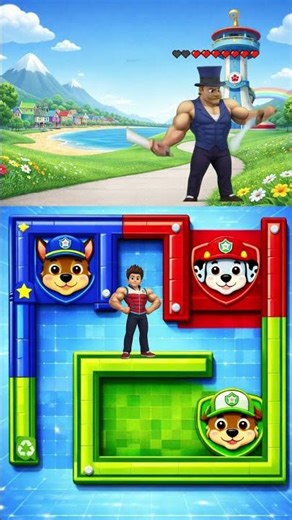 Paw Patrol Ryder and Team vs Mayor Humdinger Boss Fight #shorts #usa #viral #trending