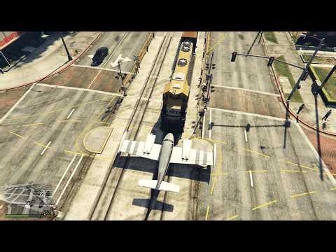 GTA 5 Live Gameplay सुपरहीरो ने लगा दिया ट्रेन के सामने हवाई जहाज