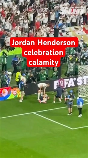 Jordan Henderson stretcherd off pitch after celebration calamity