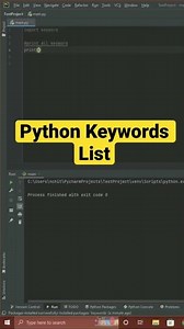 Python Keywords List