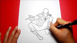 How to draw SPIDERMAN step by step