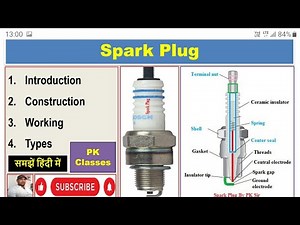 Spark Plug (हिंदी)|Construction and working of spark plug|Types of spark plug