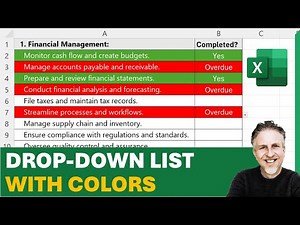 Excel Drop Down List With Colors (Including Color Entire Row Based on Drop Down)