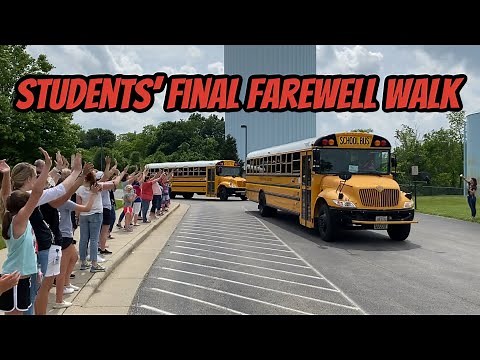 Sixth Grade Students Last Walk Saying Goodbye to McCormick Elementary (Lots of Surprises)
