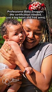Professional Baby Snuggler. (No certification needed, just a big heart and free arms). 🙏❤️👶 #oviixoaphotography #moments #smiles #goodvibes #babylove #love | Ovia Oa
