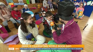 Celebrating World Book Day in Scoil Naomh Padraig, Ballyroan, Dublin 16. Enjoy this one. Follow my FB page for daily TV reports. Ballyroan Library South Dublin Libraries | Deric Ó h'Artagáin
