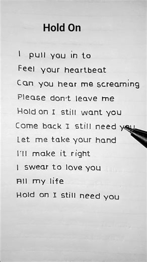 Hold On (Lyrics) - Chord Overstreet