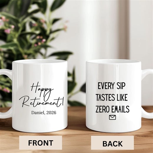 Personalized Funny Retirement Gift, Coffee Mug, Custom Retirement Mug, Retirement Gifts for Men and Women, Happy Retirement Cup - Etsy