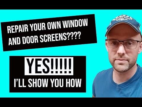 HOW TO EASILY REPLACE THE SCREEN IN YOUR SLIDING SCREEN DOOR OR WINDOW. DIY STEP BY STEP INSTRUCTION