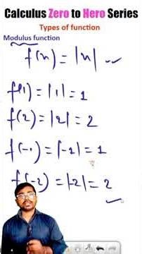 |x| Function Explained Clearly | Modulus Function Graph #modulusfunction #maths #11thmaths