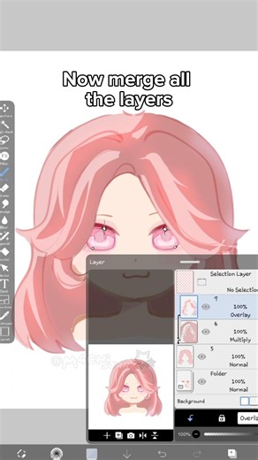 How i render hair! #foryou #art #tutorial #hacks #hair #digitalart #ibispaintx #shorts