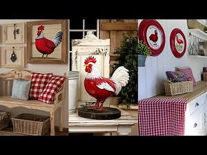 Country Farmcore DIY | Roosters, Red Checks & Rustic Decor Ideas.