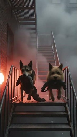 3 Hero Dogs Save Children From Burning Building! 🔥🐕 Most Incredible Rescue Ever! #Short