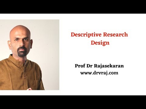 Descriptive Research Design #profdrrajasekaran
