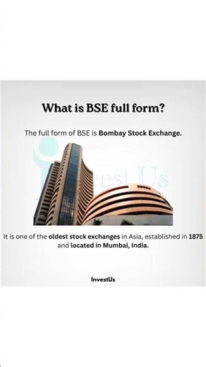 What Is BSE Full Form? #BSE #BombayStockExchange #StockMarketBasics