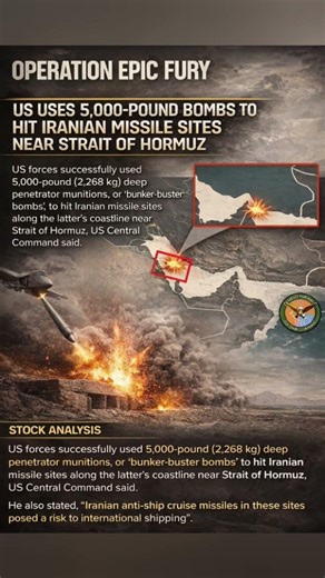US Strikes Iran Missile Sites Near Strait of Hormuz 🚨 | Breaking News#shorts #shortsfeed #iran #usa