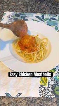 Easy Baked Chicken Meatballs | juicy Homemade Meatballs in Rich Tomato Sauce