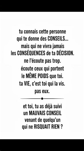 Ta vie, c'est toi qui la vis #motivation #developpementpersonnel #mindset